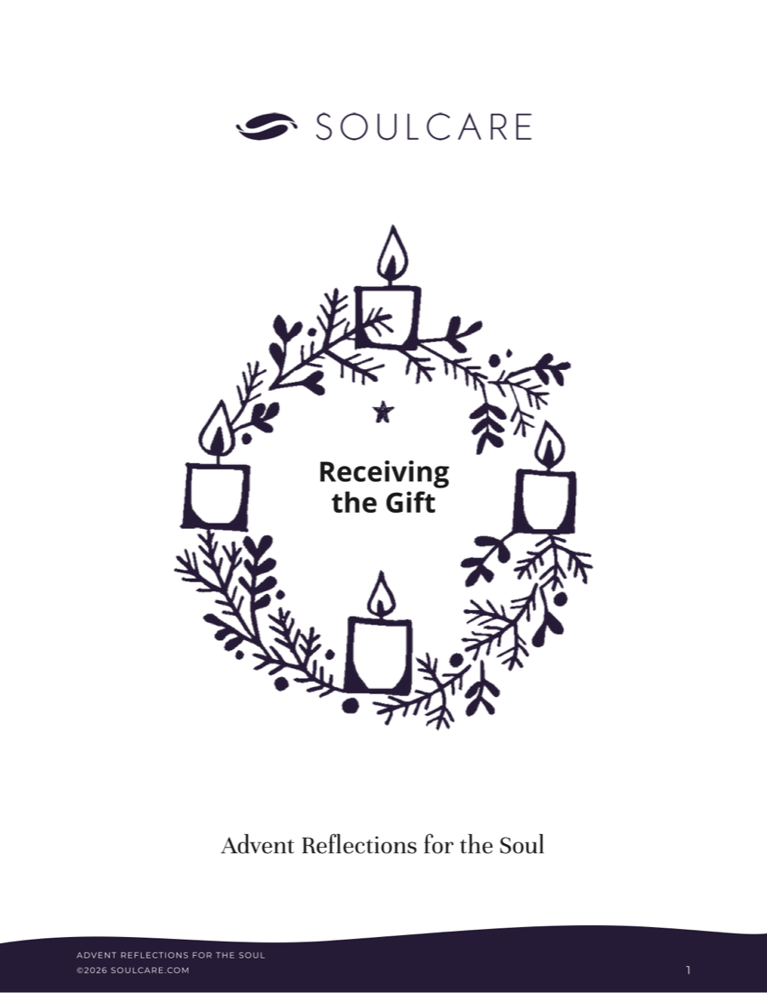 Cover of the 2026 Advent guide, Receiving the Gift