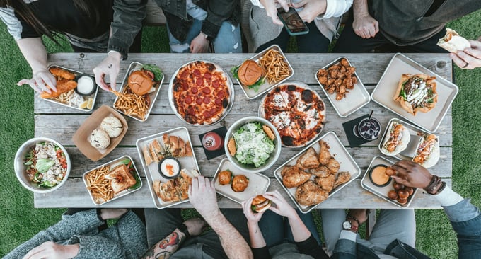 food with friends