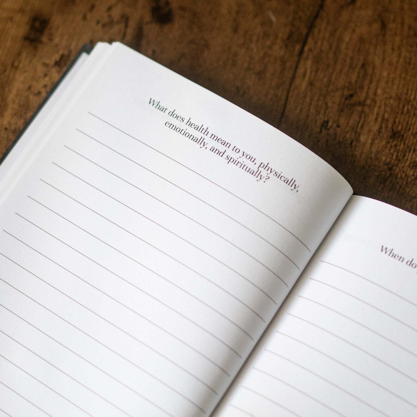 An open Soul Care Journal page with the prompt "What does God's presence feel like today?"